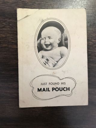 1938 Vintage Mail Pouch Chewing Tobacco Advertisement Antique Baby Card Sign