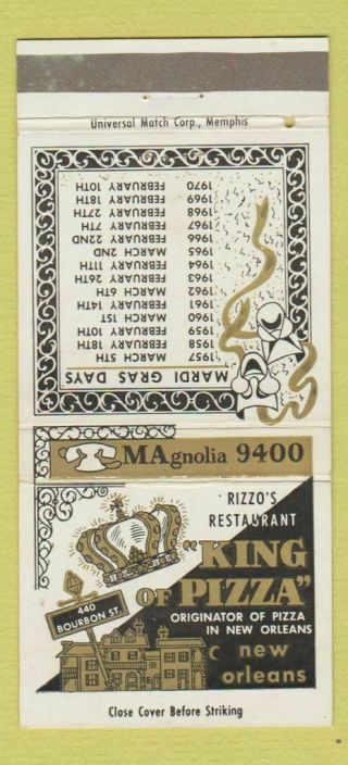 Matchbook Cover - Rizzo 