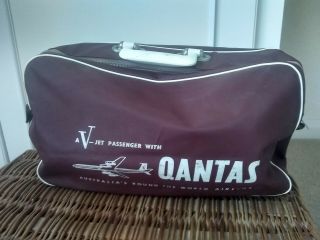 Vintage Qantas Travel Bag 1960 