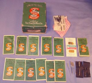 Vintage Singer Simanco Needle Box 15x1 With Assorted Needles