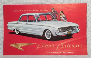 1959 Ford Falcon Fold Out Sales Brochure Vintage