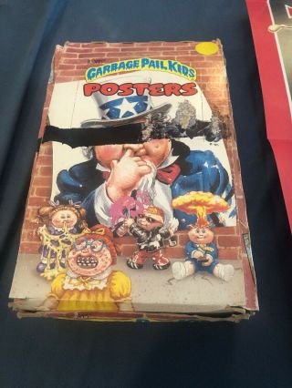 1986 Topps Garbage Pail Kids Posters Wax Pack Box 35 One Open