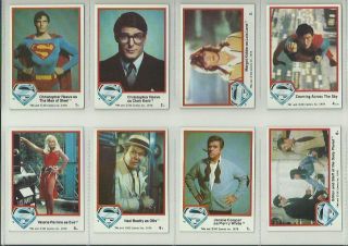 Superman The Movie Topps Cards Christopher Reeve 1st Series Full Set Of 77 Nm,