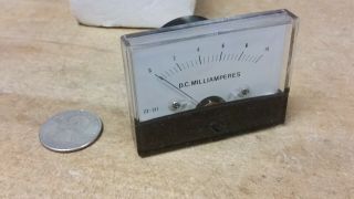 Little 10 Ma Dc Current Meter F/ Old Vintage Ham Radio Tube Project