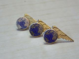 Vintage Pan Am Airlines10k Gold Wing Pan American Airways Pins