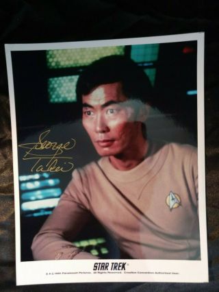 Star Trek George Takei ' Sulu ' Autographed/Signed 8x10 Glossy Color Photograph 3
