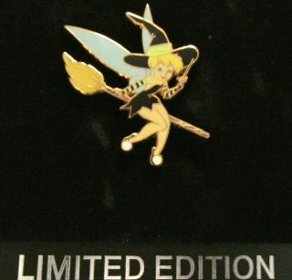 Disney Shopping Tinker Bell Flying On A Broom Le Rare Htf Moc Pin