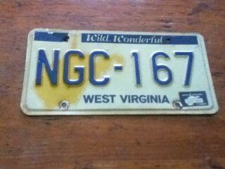 License Plate Tag West Virginia Wv Ngc 167 1986 Vintage Rustic Usa