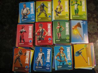 Uncommon & Rare Outfit & Weapon,  Glider Item & Tool Set 100 Cards 2019 Fortnite