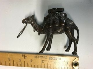 Vintage Metal Brass Standing Camel Table Cigarette Lighter 3