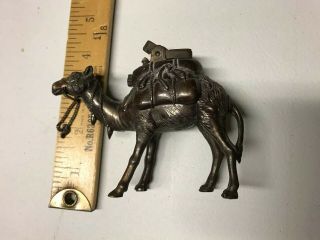 Vintage Metal Brass Standing Camel Table Cigarette Lighter 4