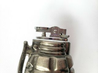 Japan Hand Grenade Novelty Lighter Tabletop Table Vintage? Metal Cigar Cigarette 7