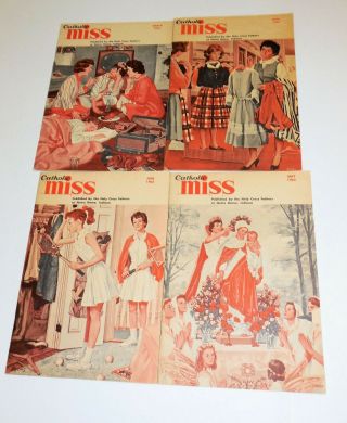 4 1963 Catholic Miss Magazines Published By The Holy Cross Fathers At Notre Dame