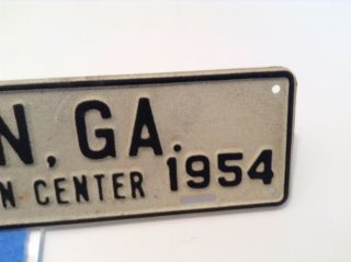(2) 1954 GORDON Georgia City License Plate,  No.  455 & 456 The Kaolin Center 5