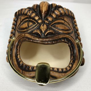 Vintage Treasure Craft Polynesian Ashtray Tiki Big Mouth Ceramic