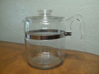 Vintage Pyrex Percolator 7759b 9 Cup Flameware Stovetop Coffee Pot & Lid Only
