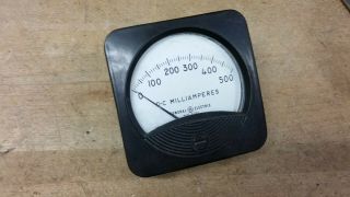 3.  5 " Ge 500 Ma Dc Current Meter F/ Old Vintage Ham Radio Tube Power Supply