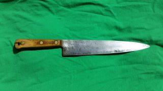 Vintage Lamson & Goodnow Us 1953 10 " Chef Butcher Knife Blade Overall 15”