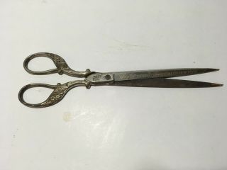 Ornate Vtg D.  Peres Solingen Germany Sewing Scissors Beehive Magnetic Cutlery