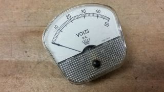 Weston 2.  5 " 50 Volt Dc Meter F/ Old Vintage Ham Radio Power Supply