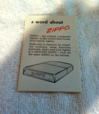 Vintage Zippo Lighter Vietnam War - Era 1967 Repair Box W/Paperwork 8