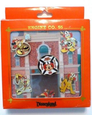 2008 Disneyland Main Street Engine Co 55 Firehouse 5 Pin Set -,  Rare