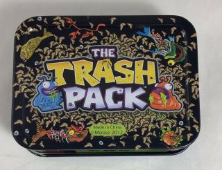 The Trash Pack Moose 2012 Collector ' s Tin & 9 Cards Salty Fish Bits 3