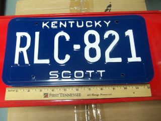 Rlc 821 = Nos 1983 - 84 Scott County Kentucky License Plate I Combine Ship Read