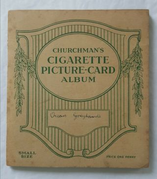 Rare Album Rms Queen Mary " 1936 Churchman Card Set " Cunard White Star