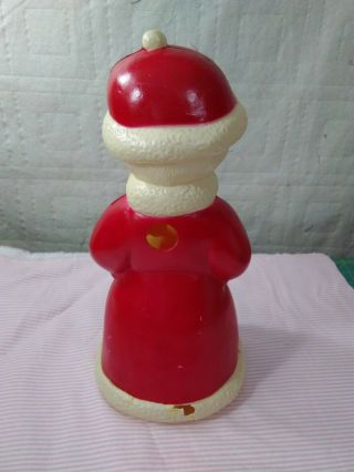 Vntg UNION Products Christmas Mrs Claus Plastic Blow Mold NO LIGHT cracked base 3