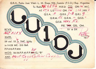 Lu1dj Qsl Card Argentina 1937