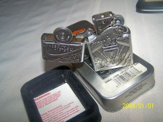Zippo Lighter: Harley Davidson Motor Flag Emblem - 205hd - H323 / Boxed