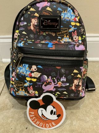 Disney Parks 2018 Ap Annual Passholder Loungefly Backpack Rare Gently