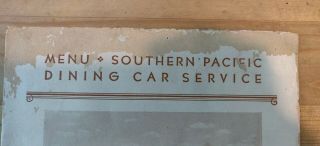 VTG SOUTHERN PACIFIC Railroad Train Dining Car Menu San Antonio Sunken Garden 6