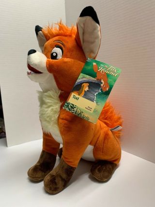 Disney Tod Todd Plush From The Fox And The Hound 13 1/2 " Rare And Vhtf Nwt