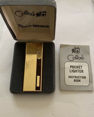 Vintage Colibri Touch - Sensor Gold Toned Pocket Lighter Needs Battery