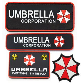 A Set Resident Evil Red Umbrella Corporation Tactical Morale Badge Patch