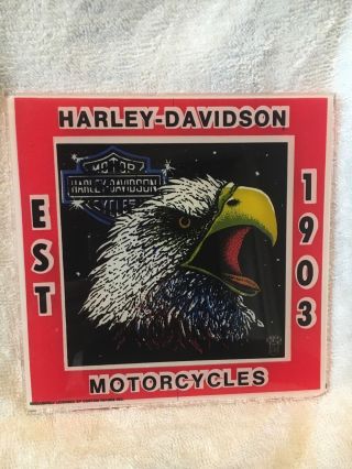 Vintage Harley - Davidson Motor Company Carnival Glass Eagle Vintage Est 1903