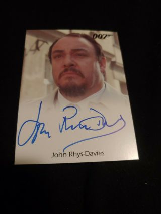 James Bond Autographs & Relics Autograph John Rhys Davies Auto Living Daylights