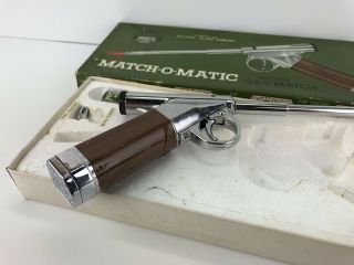 Vintage Match - O - Matic Butane Gas Match Pistol Shaped Lighter 5