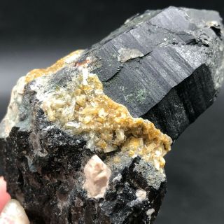95G Rare Natural Black QUARTZ Crystal Cluster Mineral Specimen LYQ598 4