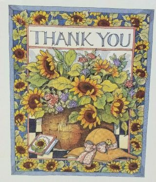 Lang Susan Winget Note Cards Sunflower Thank You Box Of 12 With Envelopes Floral