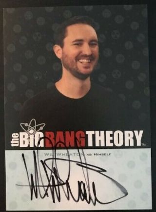 Wil Wheaton Star Trek The Big Bang Theory Seasons 3 & 4 Autograph Card Auto A17