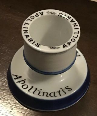 Apollinaris French Cafe,  Bar,  Bistro,  Porcelain Advertising Match Holder Striker 2