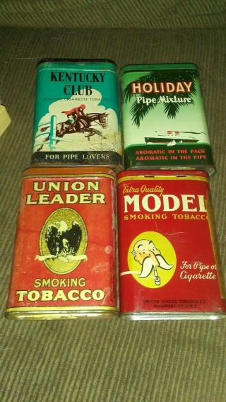 Vintage Kentucky Club Tobacco Tin 1 1/2