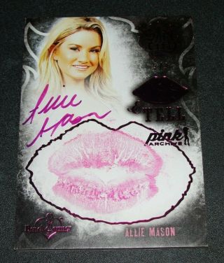 2015 Benchwarmer Allie Mason Pink Archive Kiss & Tell Auto/3 Sexy Monster Model