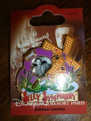 Disney Pin - Silly Symphony - Walt Picture - Dlrp On Card - Paris - Le 900