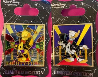 Wdi Disney 85th Donald Duck Birthday Anniversary Stained Glass Hinged Le 250 Pin