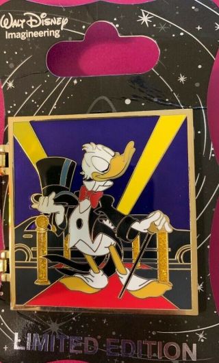 WDI Disney 85th Donald Duck Birthday Anniversary Stained Glass Hinged LE 250 Pin 3