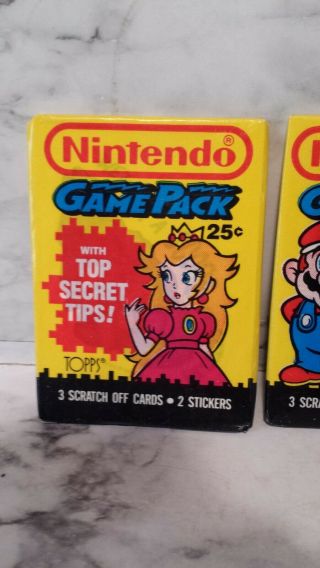 3 Vintage 1989 NINTENDO GAME PACKS - Mario Bros.  - Link - Princess Peach 2